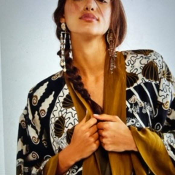 Zandra Rhodes Free People Diamond Duster Kimono NEW - Picture 4 of 6